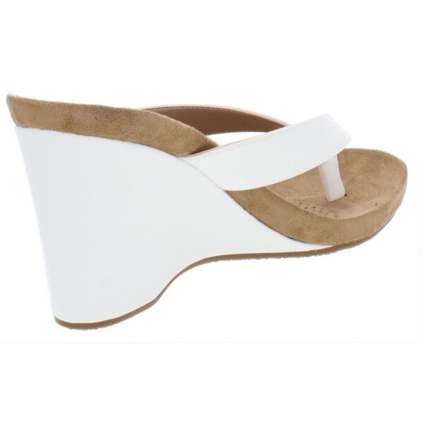 Style & Co. Womens Chicklet White Wedge Sandals Heels 9.5 Medium (B,M) BHFO 2747