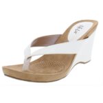 Style & Co. Womens Chicklet White Wedge Sandals Heels 9.5 Medium (B,M) BHFO 2747