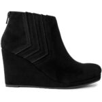 Sugar Womens Jayla Faux Suede Wedges Booties Ankle Boots Shoes BHFO 7075