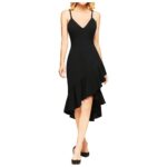 Summer Dresses for Women 2024 Spaghetti Straps V Neck Elegant Midi Dress Ruffle Hem Party Flowy Women Dresses