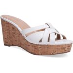 Thalia Sodi Womens Jaylen White Wedge Sandals Shoes 6.5 Medium (B,M) BHFO 0559