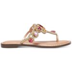 Thalia Sodi Womens WILLA Gold Flatform Sandals Shoes 7 Medium (B,M) BHFO 8391