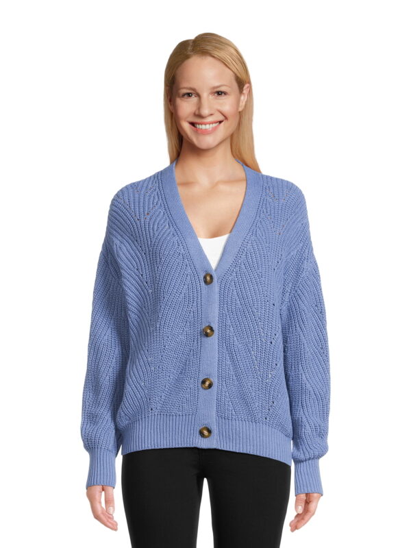 Time and Tru Women's Boyfriend Cardigan