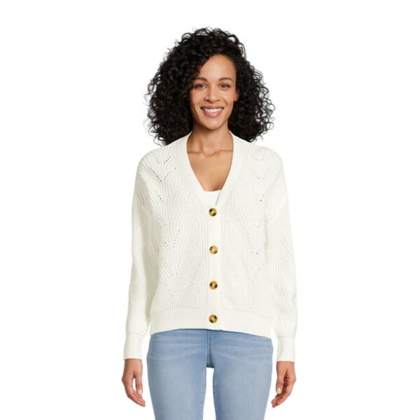 Time and Tru Women's Boyfriend Cardigan, Sizes XS-XXXL