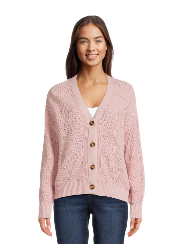 Time and Tru Women's Boyfriend Cardigan, Sizes XS-XXXL