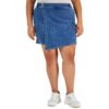 Tinseltown Womens Blue Denim Faux Wrap Short Skort Plus 18W BHFO 5136