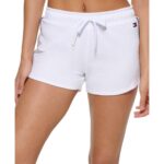 Tommy Hilfiger Sport Womens White Logo Drawstring Comfy Shorts XXL BHFO 8999