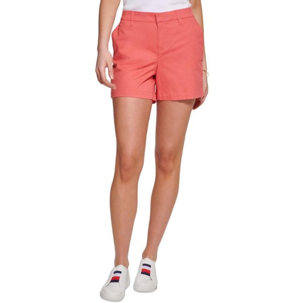 Tommy Hilfiger Womens Hollywood Red Mini Pocket Daytime Khaki Shorts 6 BHFO 1238