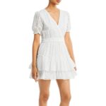 WAYF Womens Reese White Tiered Short Summer Mini Dress S BHFO 7778