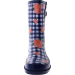 Western Chief Womens Blooming Navy Mid Rain Boots Shoes 8 Medium (B,M) BHFO 0288