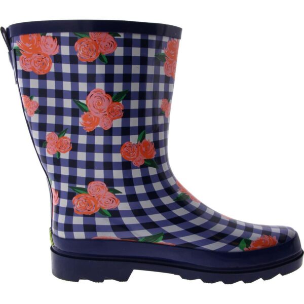 Western Chief Womens Blooming Navy Mid Rain Boots Shoes 8 Medium (B,M) BHFO 0288