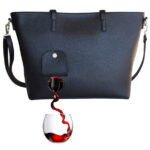 Wine Purse (Obsidian) - Fashionable Purse With Hidden, Insulated Compartment