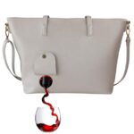 Wine Purse (Obsidian) - Fashionable Purse With Hidden, Insulated Compartment