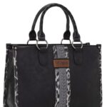 Wrangler Tote Bag for Women Western Woven Shoulder Purse Leopard Print Handbags with Adjustable Strap