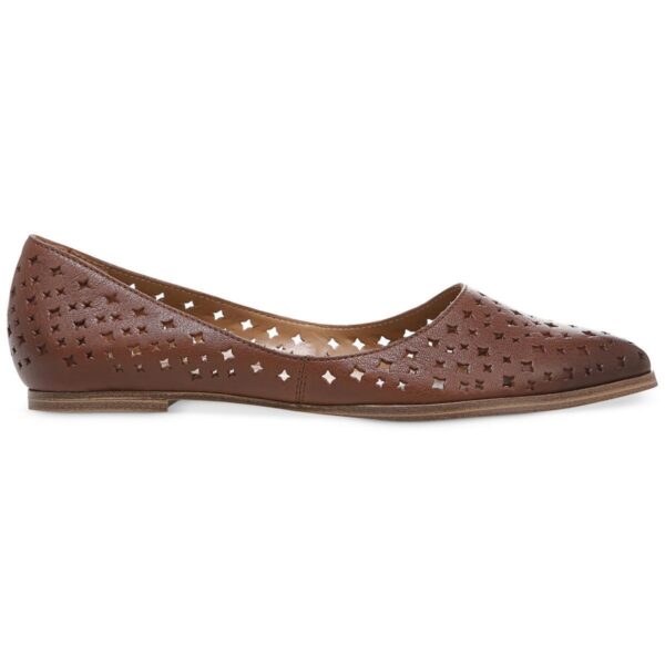 Zodiac Womens Hill Perf Brown Leather Ballet Flats 6 Medium (B,M) BHFO 6601