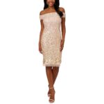 Adrianna Papell Womens Sequined Mini Formal Cocktail And Party Dress BHFO 1871