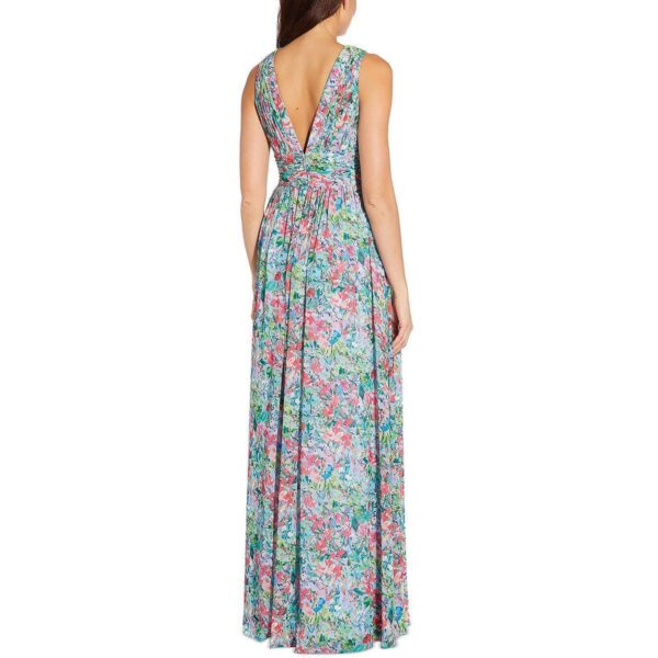 Aidan by Aidan Mattox Womens Blue Pleated Maxi Evening Dress Gown 0 BHFO 8312