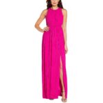 Aidan by Aidan Mattox Womens Pink Pleated Maxi Evening Dress Gown 0 BHFO 1929