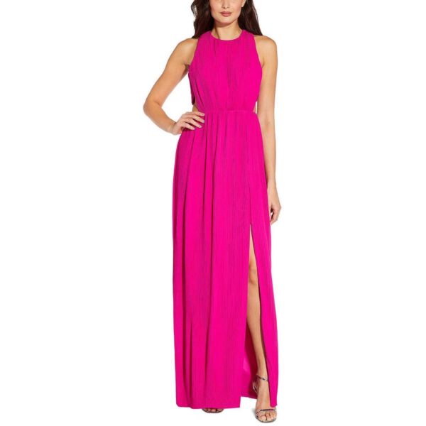 Aidan by Aidan Mattox Womens Pink Pleated Maxi Evening Dress Gown 0 BHFO 1929