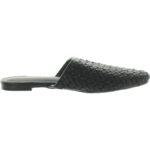 Alfani Womens Teddeep Black Woven Slip On Mules Shoes 10 Medium (B,M) BHFO 2503