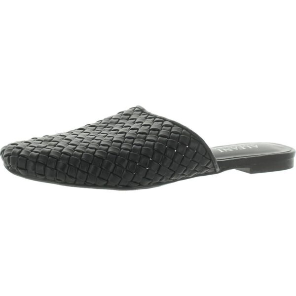 Alfani Womens Teddeep Black Woven Slip On Mules Shoes 10 Medium (B,M) BHFO 2503