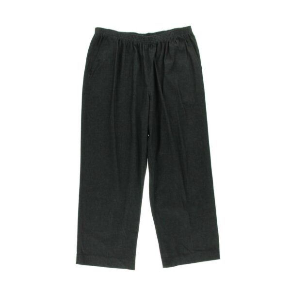 Alfred Dunner Womens Black Flat Front Casual Pants Plus 20W Short BHFO 0957