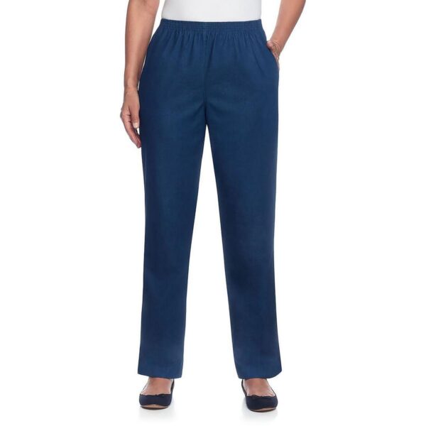 Alfred Dunner Womens Blue Classic Denim Ankle Straight Leg Pants 14 BHFO 1156