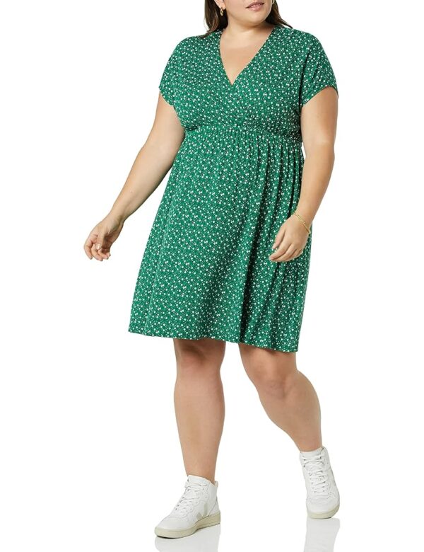 Amazon Essentials Women's Surplice Dress (Available in Plus Size)