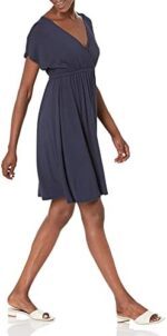 Amazon Essentials Women's Surplice Dress (Available in Plus Size)