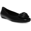 Anne Klein Womens Black Faux Leather Ballet Flats Shoes 9 Medium (B,M) BHFO 7930