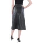 Anne Klein Womens Black Faux Leather Knee-Length Pencil Skirt 8 BHFO 1974