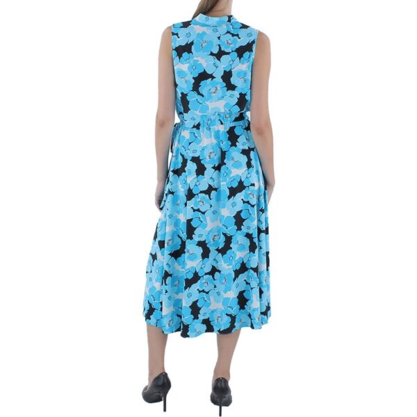 Anne Klein Womens Blue Long Drawstring Waist Midi Dress S BHFO 1833