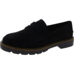 Anne Klein Womens EVERLY Black Slip On Casual Loafers 6 Wide (C,D,W) BHFO 7793