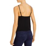 Aqua Womens Black Knot-Front Sleeveless Tank Camisole Top Shell L BHFO 9548