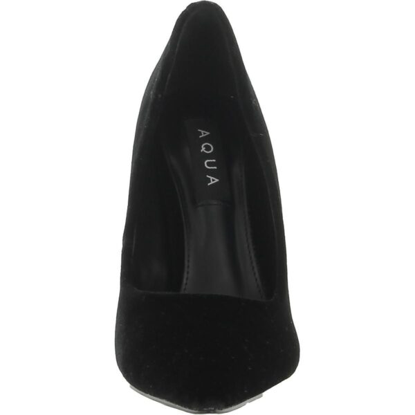 Aqua Womens Brit Black Velvet Slip-On Pumps Shoes 9.5 Medium (B,M) BHFO 7844