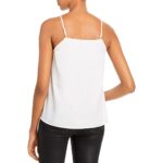 Aqua Womens Ivory Criss Cross Lace Cami Blouse Top M BHFO 5176