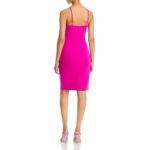 Aqua Womens Pink Scuba Panel Fitted Sheath Dress 12 BHFO 8488