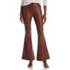 BAGATELLE.NYC Womens Faux Leather High Waist Daytime Flared Pants BHFO 0314