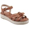 Bandolino Womens Petty 3 Tan Flatform Sandals Shoes 8.5 Medium (B,M) BHFO 7562