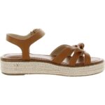 Bandolino Womens Petty 3 Tan Flatform Sandals Shoes 8.5 Medium (B,M) BHFO 7562