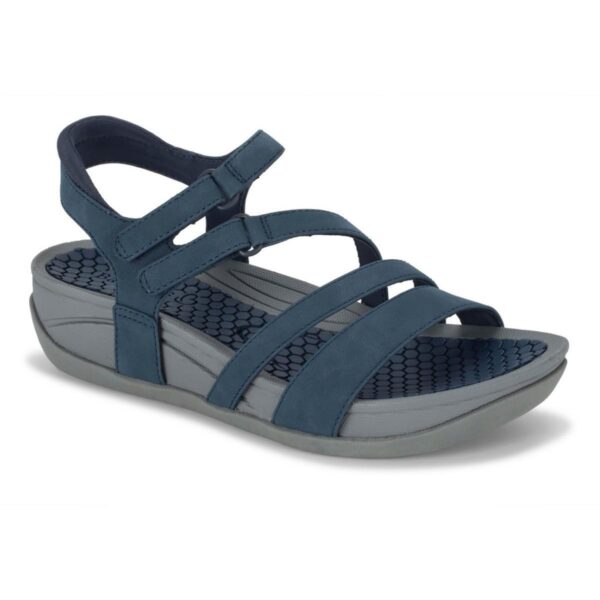 Baretraps Womens Deena Navy Warm Strappy Sandals 11 Medium (B,M) BHFO 2046