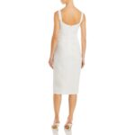 BCBGMAXAZRIA Womens Ivory Woven Sleeveless Wedding Sheath Dress 10 BHFO 7327