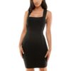 Bebe Womens Black Bandage Straight Neckline Bodycon Dress M BHFO 7810