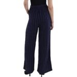 Billy T Womens Star Navy Drawstring High Rise Daytime Wide Leg Pants M BHFO 3384