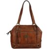 B.O.C. Womens Hammond Brown Faux Leather Purse Satchel Handbag Medium BHFO 4579