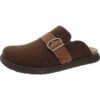 Born Womens Lia Brown Leather Trim Wool Clogs Shoes 6 Medium (B,M) BHFO 4890