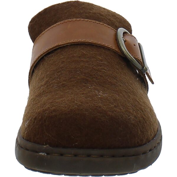 Born Womens Lia Brown Leather Trim Wool Clogs Shoes 6 Medium (B,M) BHFO 4890