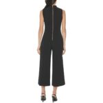 Calvin Klein Womens Black Cropped Wide Leg Jumpsuit 16 BHFO 1350