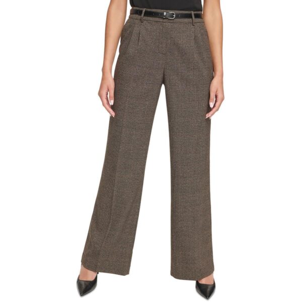 Calvin Klein Womens Black High Rise Pleated Business Suit Pants 10 BHFO 1194