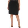 Calvin Klein Womens Black Velvet Dressy Pencil Skirt Plus 24W BHFO 9252